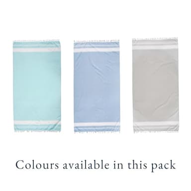 LANE LINEN Beach Towels 6 Pack, Bulk Beach Towels Oversized, Pool Towels for Adults, Pre-Washed, Sand Free Beach Towel, Fast Drying Beach Towel, 39"x71" - Classic Color - Image 2