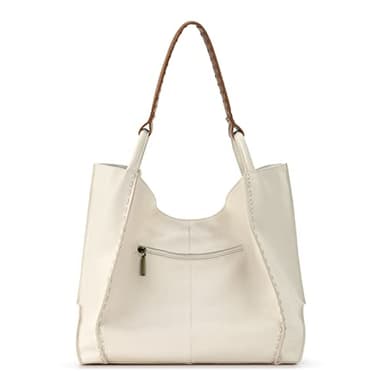 The Sak Los Feliz Large Tote Bag - Premium Leather Handbag With Stylish Design For Everyday, Travel, Beach Bag - Roomy, Durable, Lined Purse With Shoulder Bag Strap, Zipper Pocket - Image 6