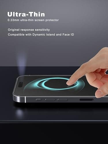 GIGIKISS 2 Pack for iPhone 16 Pro Max Matte Screen Protector 6.9 inch, Anti Fingerprint Anti Glare Screen Protector Tempered Glass Easy Installation - Image 5