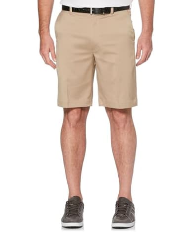 PGA TOUR Men's 9" Flat Front Golf Shorts with Active Waistband (Size 30-44, Chinchilla 2.0, 46 Big Tall - Image 1