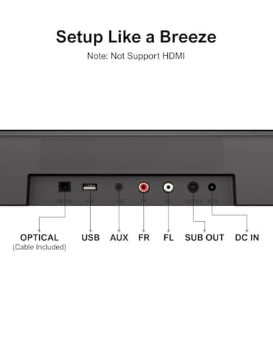 ULTIMEA 7.1ch Sound Bar with Subwoofer, Virtual Surround Sound System for TV, Sound Bar for Smart TV with 4 Surround Speakers, Peak Power 330W, TV Soundbar with App Control, Opt/AUX/BT, Aura A40 - Image 9