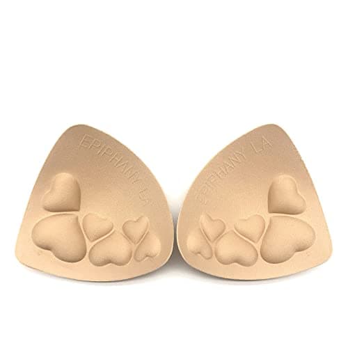Epiphany LA Women's Push Up Padding Inserts for Swimsuits, Sports Bras and Clothing (Beige, B Cup - 3 Pairs) - Image 1