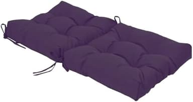 QILLOWAY Outdoor Seat/Back Chair Cushion Tufted Pillow, Spring/Summer Seasonal All Weather Replacement Cushions. (Purple - Image 4