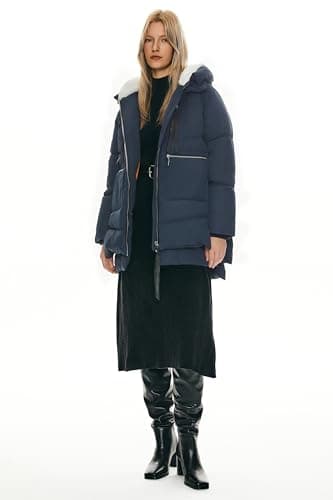 Orolay Women's Thickened Down Jacket (XL, Navy) - Image 6