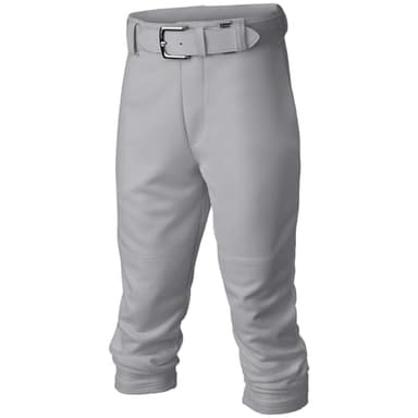 Easton | PRO+ Pull Up Baseball Pant | Youth | Full Length | Elastic Bottom | Youth Grey Y M - Image 2