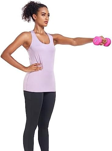 6 or 5 Pack Workout Tank Tops for Women, Athletic Racerback Sports Tank Tops, Compression Sleeveless Dry Fit Shirts - Image 5