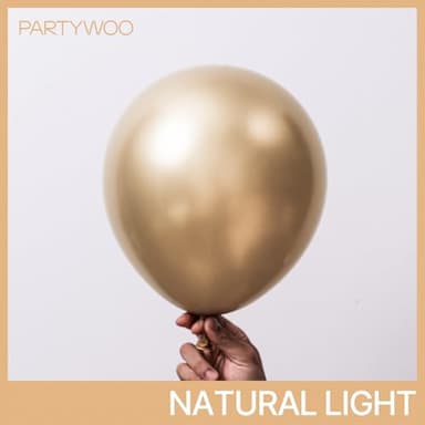 PartyWoo Chrome Gold Balloons 101 pcs 12 Inch Metallic Gold Latex Balloons for Graduation Baby Shower Gender Reveal Christmas Wedding New Year Anniversaries Birthday Party Decorations Gold-G127 - Image 2
