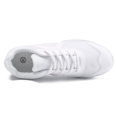 White Cheer Shoes for Girls Womens Cheerleading Shoes Girl Youth Breathable Lightweight Comfortable Kids Cheer Sneakers Size - Image 4