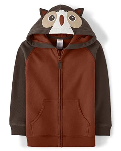 Gymboree Boys and Toddler Long Sleeve Zip Up Hoodie Sweatshirt, Harvest Owl, 8 (3033285) - Image 1