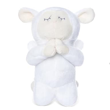 My OLi 7" Plush Prayer Lamb Plays Jesus Loves Me Praying Plush Lamb Soft Toy Stuffed Animal Bedtime Gifts for Baby Kids Girls Boys - Image 2