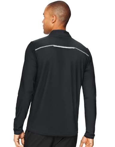 Hanes mens Sport Performance Quarter-zip Pullover Sweatshirt, Stealth, Medium US - Image 2