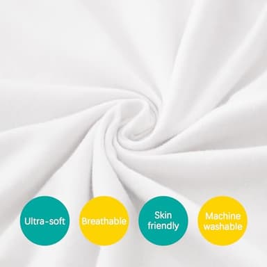 Thin Toddler Pillow with Pillowcase 13” x 18” X 1.2”, Small Kid Pillows for Sleeping, Machine Washable Soft Travel Pillow, Toddler Use Only, Age 2, White - Image 3