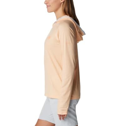 Columbia Women's PFG Uncharted Hoodie, Peach Fizz Heather, X-Large - Image 3