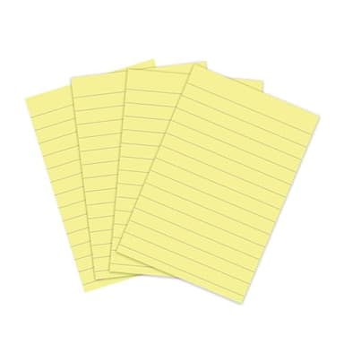 Post-it 100% Recycled Paper Super Sticky Notes, 2X The Sticking Power, 4x6 in, Lined, 4 Pads/Pack, 45 Sheets/Pad, Canary Yellow (4621R-4SSCY) - Image 11