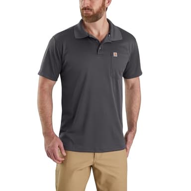 Carhartt Men's Force Relaxed Fit Lightweight Short-Sleeve Pocket Polo, Shadow, XX-Large
