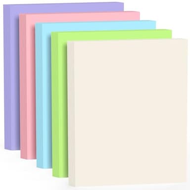 40 Sheets Colored Cardstock Colorful Card Stock Paper Color Cardstock Paper 8.5 x 11 Thick Card Stock Printer Papers for Inkjet Printing Office School Home DIY Crafts Decors Christmas Card Making - Image 1
