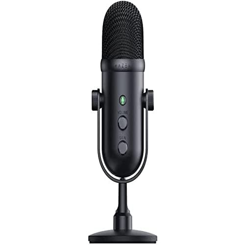 Razer Seiren V2 Pro - Professional-Grade USB Microphone for Streamers (Dynamic Microphone, High Pass Filter, Mic Monitoring Black (Renewed) - Image 1