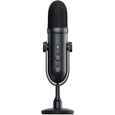 Razer Seiren V2 Pro - Professional-Grade USB Microphone for Streamers (Dynamic Microphone, High Pass Filter, Mic Monitoring Black (Renewed) - Image 1
