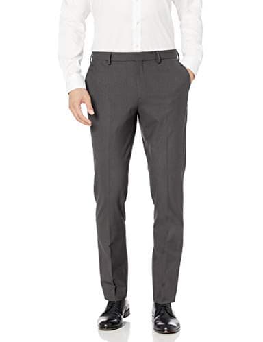 Amazon Essentials Men's Slim-Fit Wrinkle-Resistant Stretch Dress Pant, Charcoal, 35W x 29L - Image 1