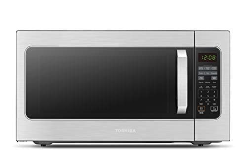 Toshiba ML-EM62P(SS) Large Countertop Microwave with Smart Sensor, 6 Menus, Auto Defrost, ECO Mode, Mute Option & 16.5" Position Memory Turntable, 2.2 Cu Ft, 1200W, Stainless Steel - Image 1
