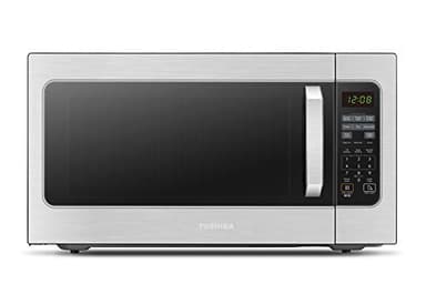 Toshiba ML-EM62P(SS) Large Countertop Microwave with Smart Sensor, 6 Menus, Auto Defrost, ECO Mode, Mute Option & 16.5" Position Memory Turntable, 2.2 Cu Ft, 1200W, Stainless Steel - Image 1