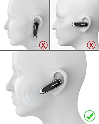 [2 Pack] Bluetooth Earpiece Wireless Handsfree Headset V5.0 24 Hrs Driving with Mic 60 Days Standby Bluetooth Headset for iPhone Android Samsung Driver - Image 7