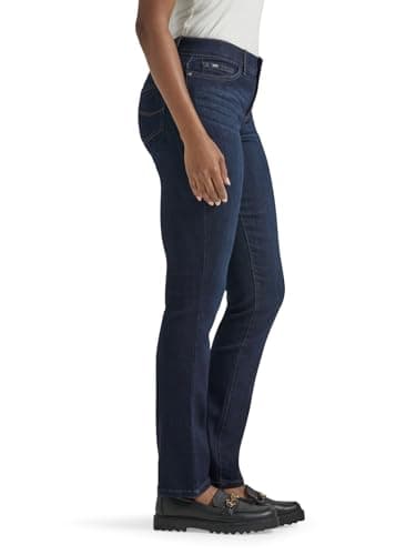 Lee Women's Ultra Lux Comfort with Flex Motion Straight Leg Jean Niagara 6 Medium - Image 2