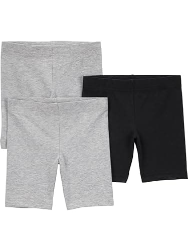 Simple Joys by Carter's Toddler Girls 3-pack Bike Shorts, black, grey, 5T - Image 1