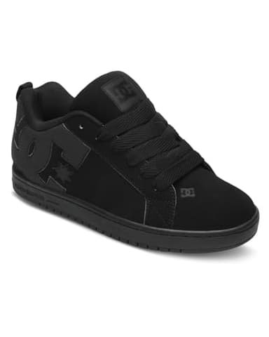 DC mens Court Graffik Casual Skate Shoe, Black/Black/Black, 11.5 US - Image 2