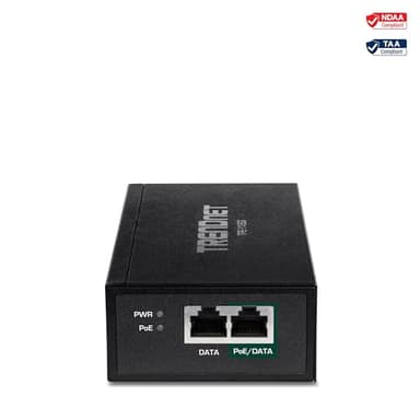 TRENDnet Gigabit PoE++ Injector, Convert A Non-PoE Port to A PoE++ Gigabit Port, PoE (15.4W), PoE+ (30W), Or PoE++ (95W), Up to 100m (328 ft), Integrated Power Supply, Black, TPE-119GI - Image 8