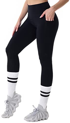 Sunzel Sunzfly Leggings for Women, High Waisted Yoga Pants, Squat Proof, Buttery Soft for Workout, 28" Leggings with Pockets (Large, Black) - Image 6