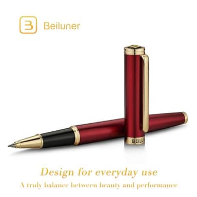 BEILUNER Luxury Rollerball Pen,24K Gold Trim,Noble and Elegant Designs,Schneider Ink Refill, Best Roller Ball Pen Gift Set for Men & Women, Professional, Executive Office, Nice Pens - Image 3