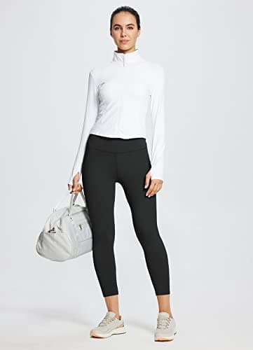 baleaf Yoga Pants Petite Leggings for Women Workout Athletic Leggings 7/8 High Waist Soft Yoga Running Ankle Length with Deep Pockets Black 2XL - Image 6