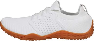 WHITIN Women's Low Zero Drop Shoes Minimalist Barefoot Trail Running Camping Size 10 Female Wide Toe Box Fitness Workout Minimus Sneaker White/Gum 41 - Image 2