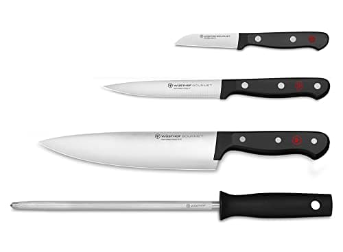 Wüsthof Gourmet 4-Piece Chef's Knife Set, Black - Image 1