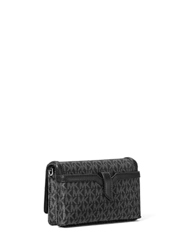 Michael Kors Women's Jet Set Small Phone Crossbody Bag, Silver-Tone Hardware/Black - Image 4