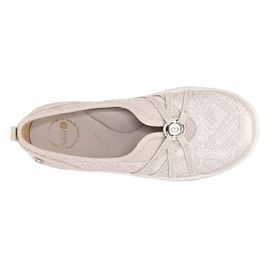 BZees Womens Niche Ballet Flat, Beige Batik Fabric, 10 US - Image 6