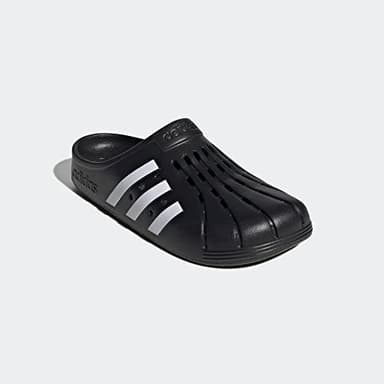 adidas Unisex Adilette Clogs Slide Sandal, Core Black/White/Core Black, 10 US Women/9 US Men - Image 6