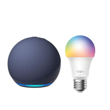 Echo Dot with TP-Link Tapo Smart Color Bulb - Image 1