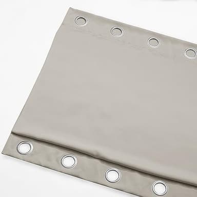 NICETOWN 2 Panels Outdoor Curtains for Patio Waterproof 108 inches Long, Windproof Thermal Insulated Top & Bottom Grommet Blackout Outdoor Drapes Cold & Heat Blocking for Porch, Natural, W52 x L108 - Image 7