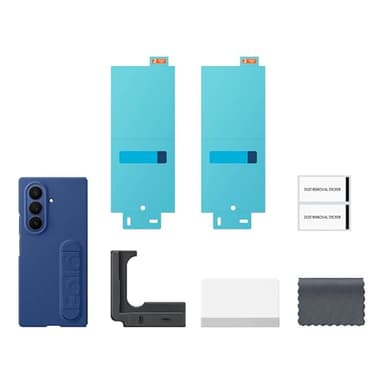 Samsung Galaxy Z Fold7 Silicone Phone Case, Protective Cover with Stand, Secure Grip, Soft, Comfortable Design, US Version, Navy - Image 6