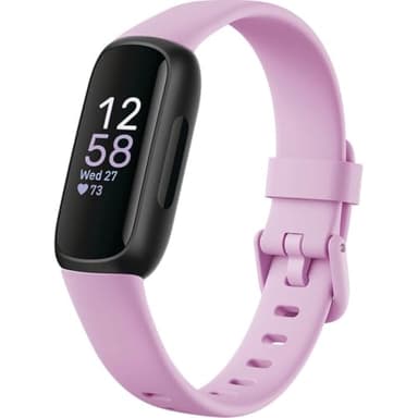 Fitbit Inspire 3 Health &-Fitness-Tracker with Stress Management, Workout Intensity, Sleep Tracking, 24/7 Heart Rate and more, Lilac Bliss/Black, One Size (S & L Bands Included) - Image 1