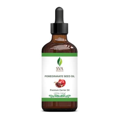 SVA Pomegranate Seed Organic - 4 Fl Oz – 100% Natural Cold Pressed Organic Pomegranate Oil - for Face, Skin Care, Hair Care, Scalp Massage & Body Massage – Carrier Oil with Dropper - Image 3
