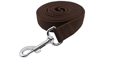 Strong Nylon Dog Leash - 1" x 2 FT to 7 FT Long, 1 Inch Wide for Medium and Large Dogs (Brown) - Image 2