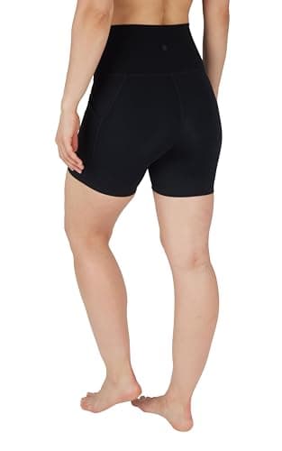Yogalicious Womens High Waisted Biker Shorts Workout Running Spandex Yoga Shorts 3.5", 5", 7", 9"- Classic Black 7" - Large - Image 5