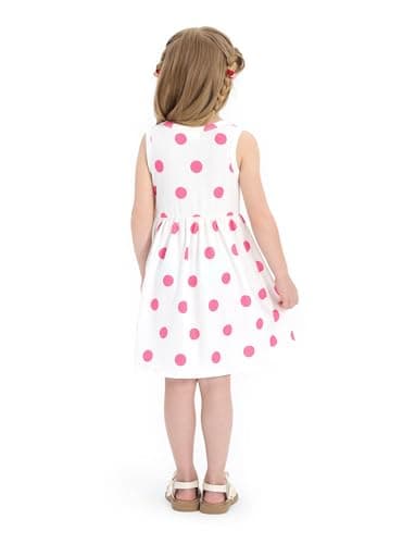 Disney Minnie Mouse Toddler Girl Dress Polka-Dot Pattern Casual Sundress Sleeveless Summer Outfit School Holiday Clothes Pink 2T - Image 2