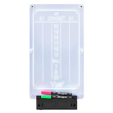 Viper Illumiscore Plus+ See-Through Illuminated Back-Lit Dry Erase Dart Scoreboard, Large (19.50" L x 10.00" W), Black - Image 8