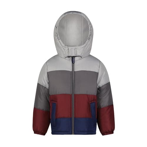 OshKosh B'gosh Boys' Heavyweight Puffer Coat Winter Jacket, Burgundy - Image 1