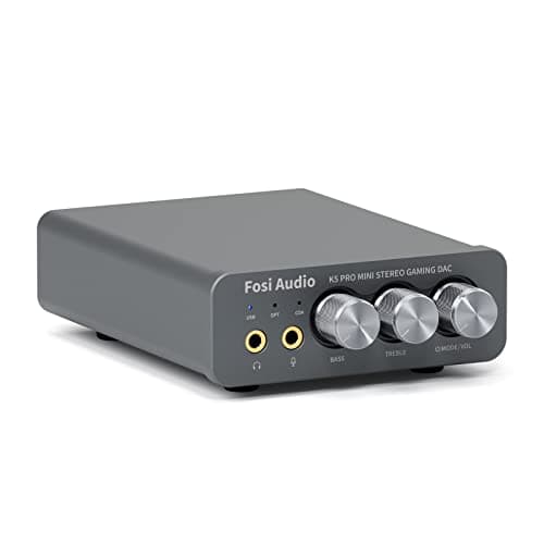 Fosi Audio K5 Pro Gaming DAC Headphone Amplifier Mini Hi-Fi Stereo Digital-to-Analog Audio Converter USB Type C/Optical/Coaxial to RCA/3.5MM AUX for PS5/PC/MAC/Computer - Image 1