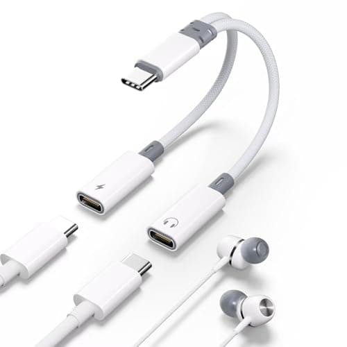 Subynanal USB C to Lightning Headphone Audio Adapter,Lighting to USBC Adaptor with Earphone &Charge,Type to iPhone Converter (Dual C to Headphones Adapter) - Image 1